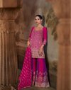 Banno By Sayuri Gerogette With Embroidery Work Readymade Sharara Suit